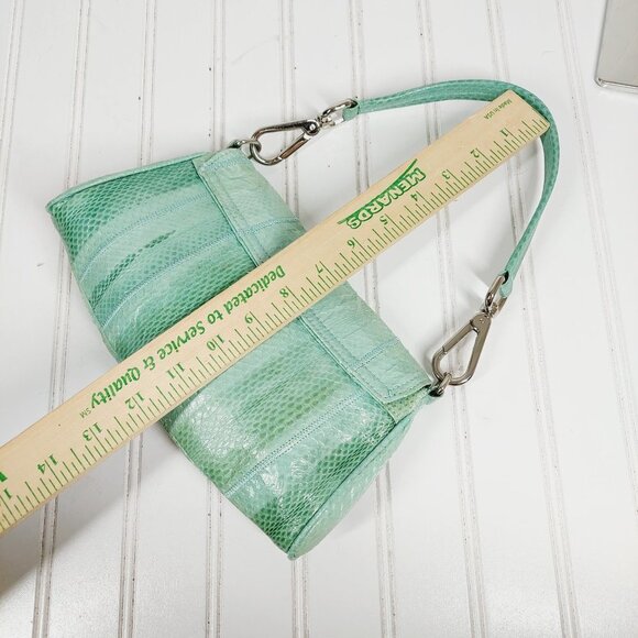 Express Turquoise Leather Shoulder Bag 0184 - Picture 10 of 15